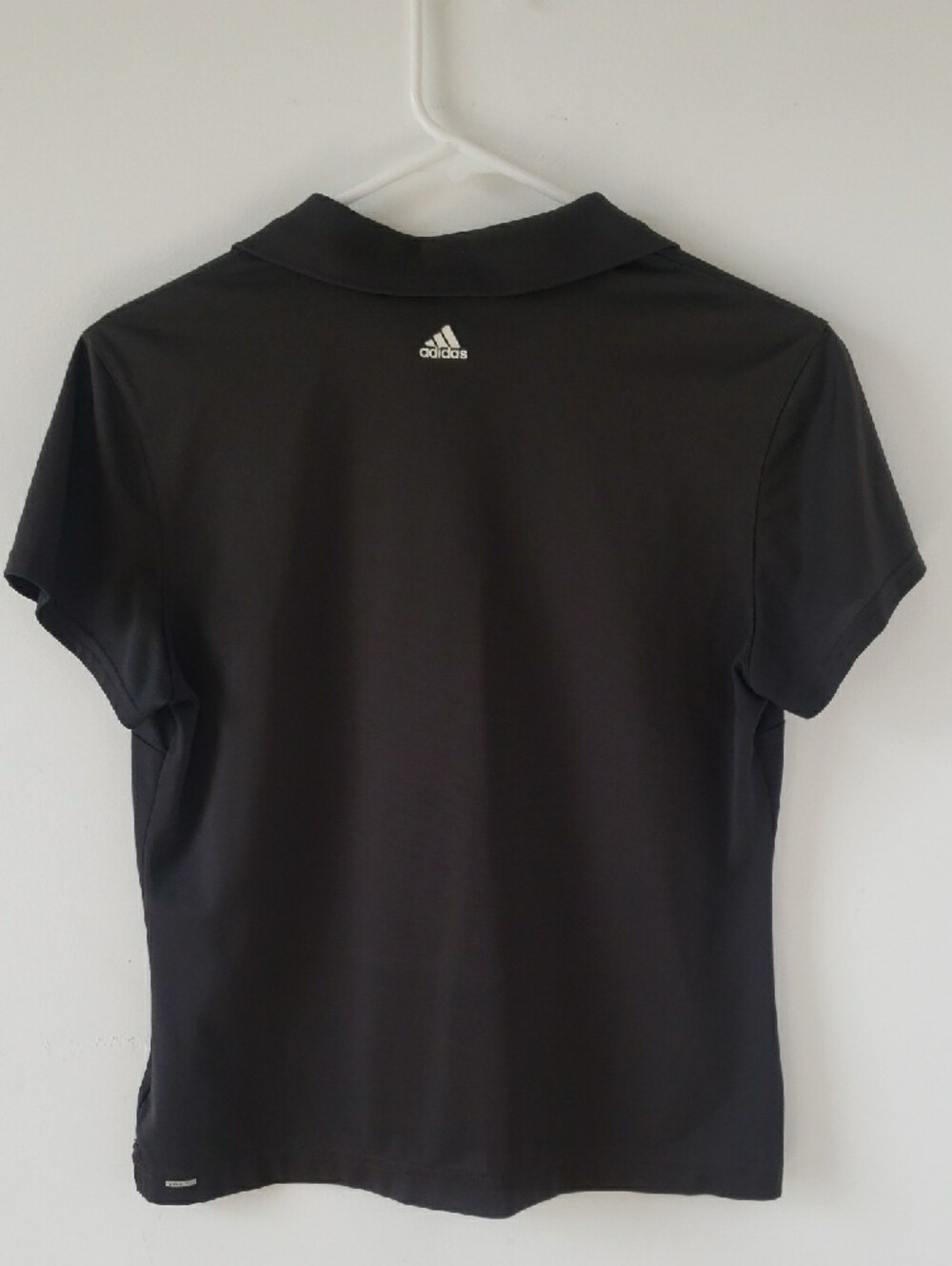 adidas Black Women’s Lightweight Short-Sleeve Climalite Textured Golf Polo Shirt - Picture 2 of 4